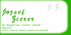 jozsef zierer business card
