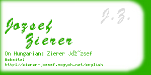jozsef zierer business card